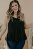 Picture of Plus Size Tank Top black ruffled neck